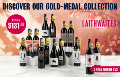 Enjoy 2 FREE Gold-medal Shiraz worth $52 and free delivery